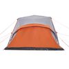 vidaXL Familienzelt mit Vorzelt 9 Personen Grau Orange Quick Release