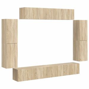 vidaXL TV-Schr&auml;nk 8 pcs Sonoma-Eiche
