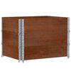 vidaXL Paletten-Aufsatzrahmen 3 Stk. Braun 80x60 cm Massivholz Kiefer