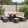 vidaXL Gartensofa-set 8 pcs Schwarz Poly-Rattan