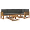 vidaXL Outdoor-Sofagarnitur mit Kissen 6 pcs Natur und Anthrazit