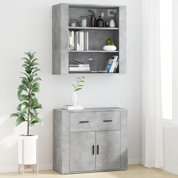 vidaXL Highboard Betongrau Holzwerkstoff