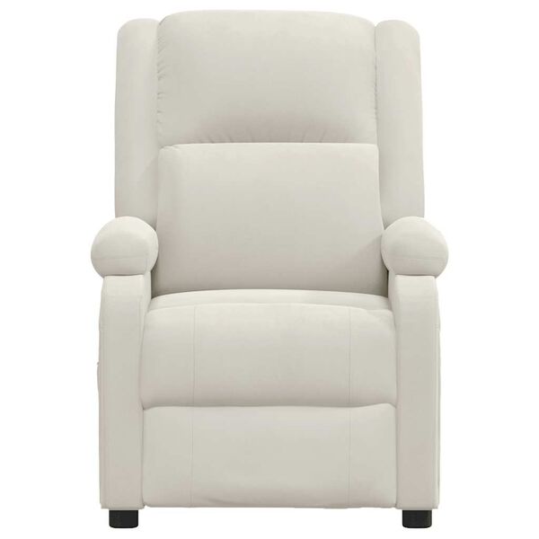 vidaXL Massagesessel Creme Samt