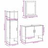 vidaXL 3-tlg. Badm&ouml;bel-Set R&auml;uchereiche Holzwerkstoff