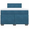 vidaXL Boxspringbett mit Matratze Blau 120x200 cm Samt