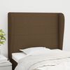 vidaXL Kopfteil mit Ohren Dunkelbraun 103x23x118/128 cm Stoff