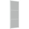vidaXL Innent&uuml;r 76x201,5 cm Wei&szlig; Mattglas und Aluminium