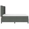 vidaXL Boxspringbett mit Matratze Dunkelgrau 140 x 190 cm Stoff