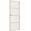 vidaXL Innentür Schlank Golden 76x201,5 cm Hartglas und Aluminium