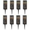 vidaXL Au&szlig;en Solarlichter mit Erdnagel 8 pcs Warmes Wei&szlig; 29 cm PP
