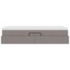 vidaXL Aufbewahrungsbett mit Matratze Taupe 90 x 200 cm Polyester