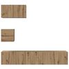 vidaXL TV-Schrankset Wandmontiert 3 pcs Artisan-Eiche Holzwerkstoff