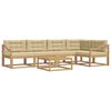 vidaXL Outdoor-Sofagarnitur 6 pcs Wei&szlig; und Beige 79 x 79 x 37 cm