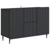 vidaXL Sideboard Schwarz 89 x 34,5 x 62 cm Holzwerkstoff