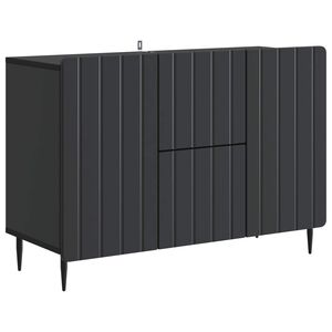 vidaXL Sideboard Schwarz 89 x 34,5 x 62 cm Holzwerkstoff