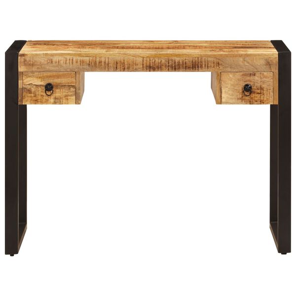 vidaXL Schreibtisch mit 2 Schubladen 110 x 50 x 77 cm Mangoholz Massiv