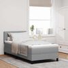 vidaXL Boxspringbett mit Matratze mit LED Hellgrau 90 x 200 cm Stoff