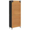 vidaXL Highboard 2 pcs Schwarz Eichen-Optik Holzwerkstoff