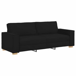 vidaXL 3-Sitzer-Sofa Schwarz 180 cm Stoff
