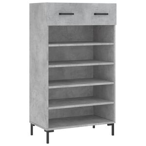vidaXL Schuhschrank Betongrau 60x35x105 cm Holzwerkstoff