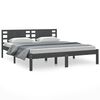 vidaXL Massivholzbett Grau 180x200 cm