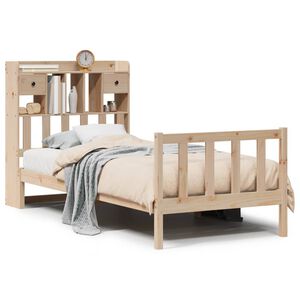 vidaXL B&uuml;cherregalbett ohne Matratze 75x190 cm Massivholz Kiefer