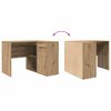 vidaXL Eck-Schreibtisch mit Schubladen Artisan-Eiche 102 x 88 x 75 cm