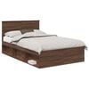 vidaXL Bettrahmen Braun Eichen-Optik 120 x 190 cm Holzwerkstoff