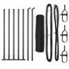 vidaXL Sechseckzaun mit Betonsockel 10 x 0,5 m PVC-beschichteter Stahl