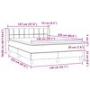 vidaXL Boxspringbett mit Matratze Dunkelgrau 140x220 cm Samt