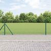 vidaXL Zaunpfosten Gr&uuml;n 50 x 0,6 m (12 x 12 mm Masche) Stahl und PVC