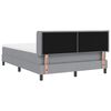 vidaXL Boxspringbett mit Matratze Hellgrau 200 x 140 cm Polyester