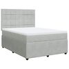 vidaXL Boxspringbett mit Matratze Hellgrau 160x200 cm Samt