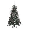 vidaXL K&uuml;nstlicher Weihnachtsbaum Gr&uuml;n 150 cm PVC, Plastik und Stahl
