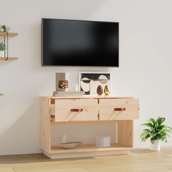 vidaXL TV-Schrank 90x40x60 cm Massivholz Kiefer