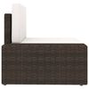 vidaXL 7-tlg. Garten-Lounge-Set mit Kissen Braun Poly Rattan