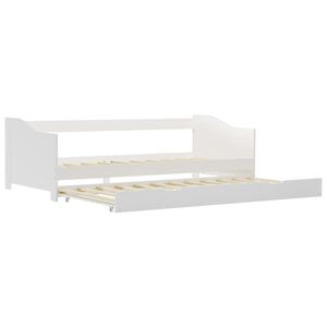 vidaXL Ausziehsofa Bettgestell Wei&szlig; Kiefernholz 90&times;200 cm