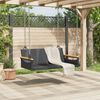 vidaXL Hängebank Schwarz 109x62x40 cm Poly Rattan