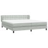 vidaXL Boxspringbett mit Matratzen Hellgrau 180x210 cm Samt