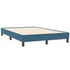 vidaXL Boxspringbett mit Matratze & LED Dunkelblau 120x210 cm Samt