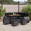 vidaXL Gartensofa-set 9 pcs Schwarz Poly-Rattan