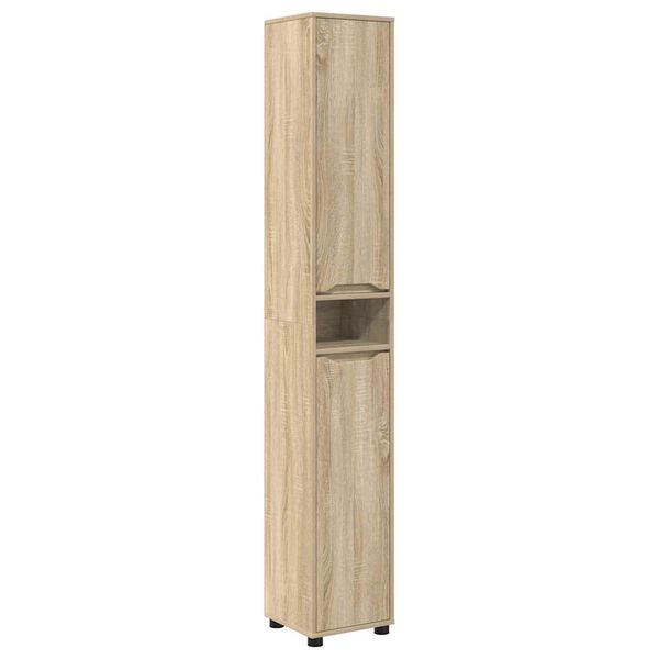 vidaXL Badezimmerschrank Sonoma-Eiche 30,5 x 30 x 195 cm Holzwerkstoff