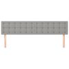 vidaXL Kopfteile 2 Stk. Hellgrau 90x5x78/88 cm Stoff