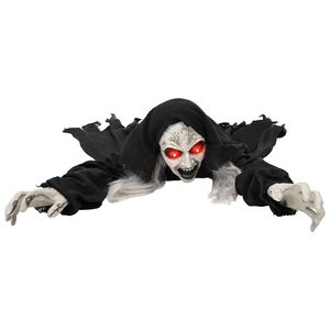 vidaXL Halloween-Zombie-Deko SPOOKA Schwarz 41 x 130 x 24 cm