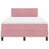 vidaXL Boxspringbett mit Matratze mit Kopfteil Rosa 120 x 190 cm Samt