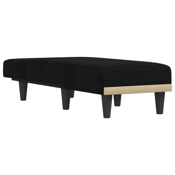 vidaXL Chaiselongue Schwarz Stoff