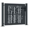 vidaXL Gartentor Anthrazit 100x100 cm Stahl Bambus-Design