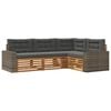 vidaXL Outdoor-Sofagarnitur 4 pcs Natur und Anthrazit