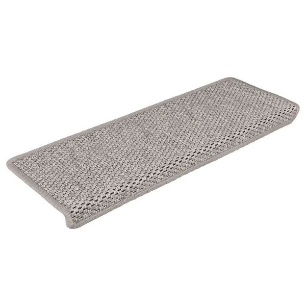 vidaXL Treppenmatten Selbstklebend Sisal-Look 15 Stk. 65x21x4 Platina