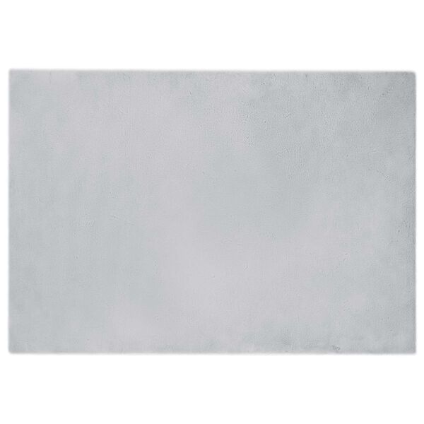 vidaXL Kunstfell Hasen Teppich Olite Grau 140 x 200 cm Polyester